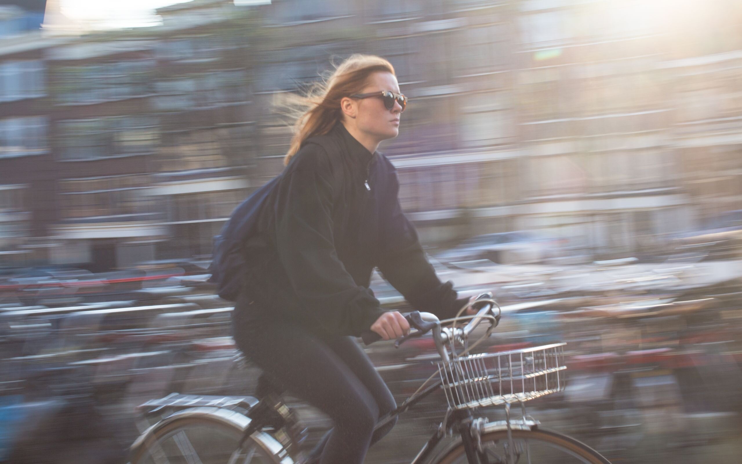 Fietser in de stad